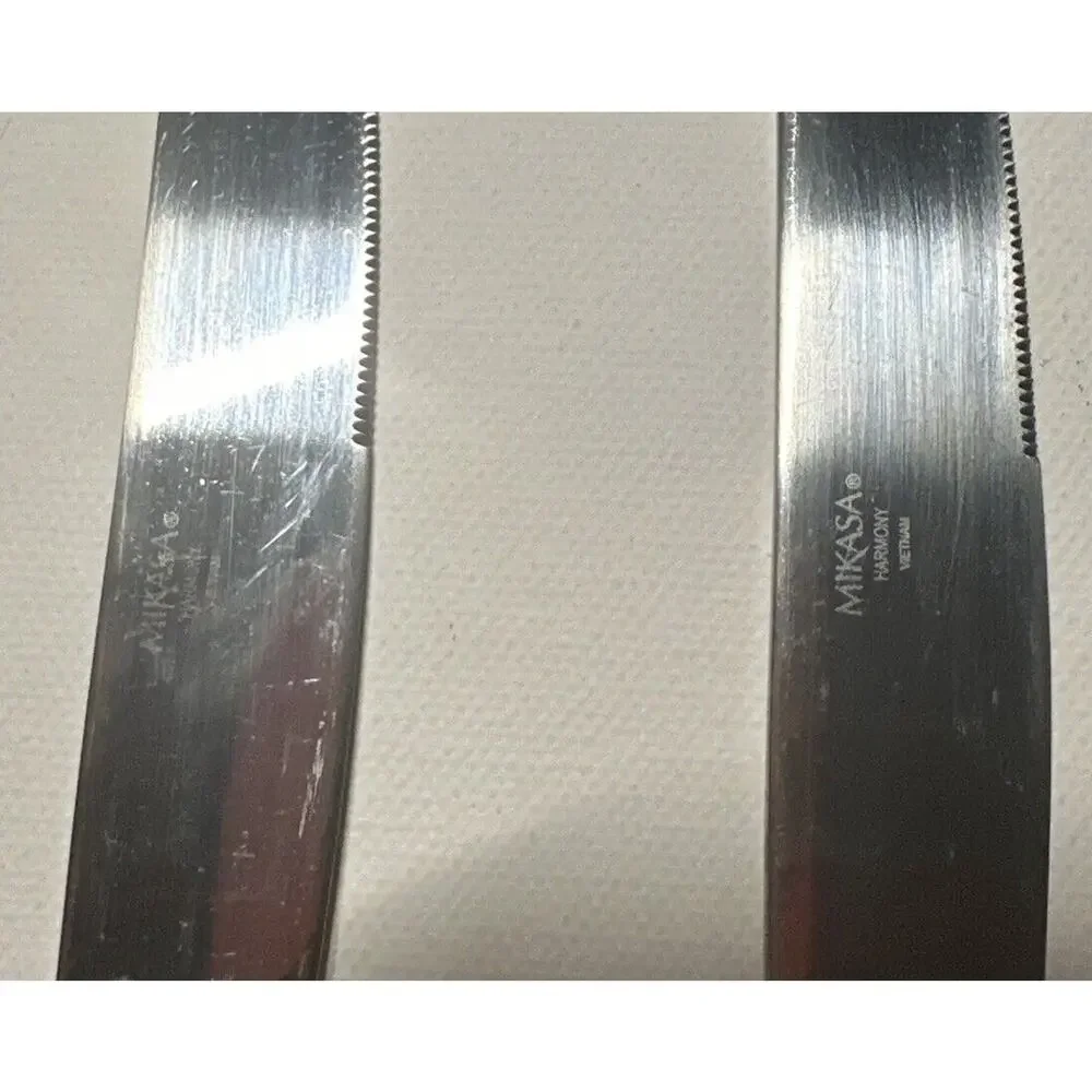 Mikasa HARMONY Glossy Set of 2 Dinner Knives 18/10 Stainless Flatware. Preowned